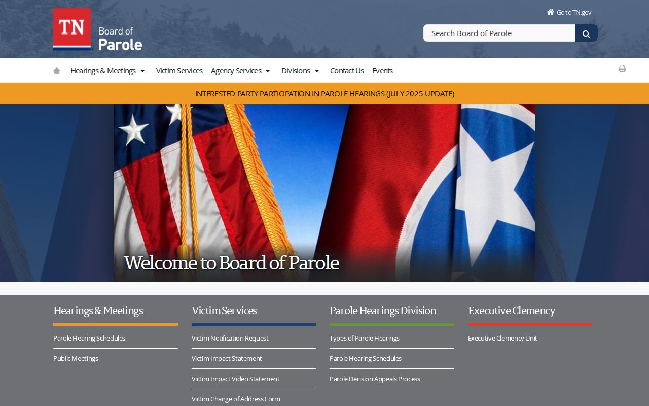 Rutherford County criminal records Tennessee parole page