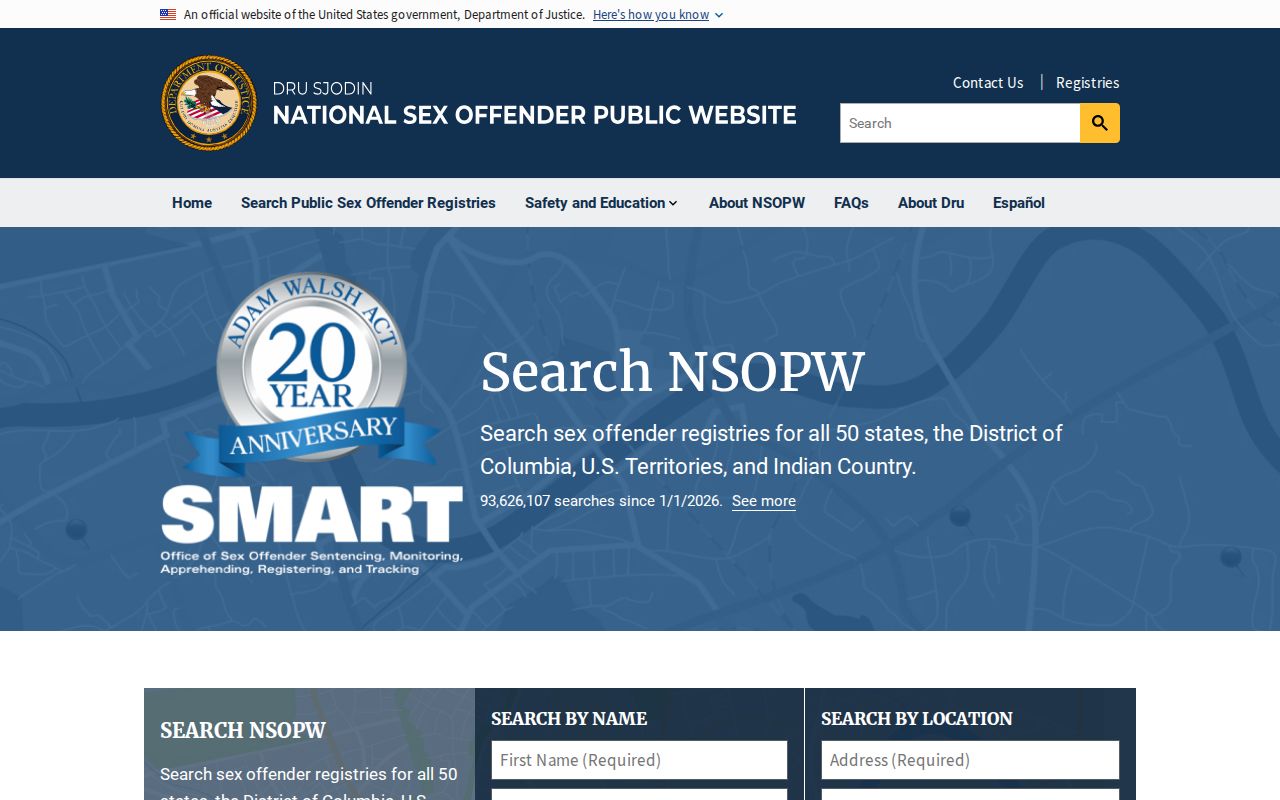 National registry search used with Rutherford County sex offender records